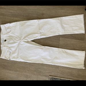 White Jeans Cropped Length